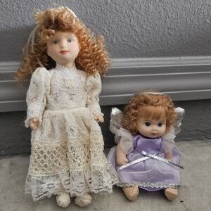 Vintage porcelain dolls